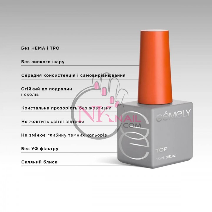 Топ Gemely Spf Pro Top, 15 мл